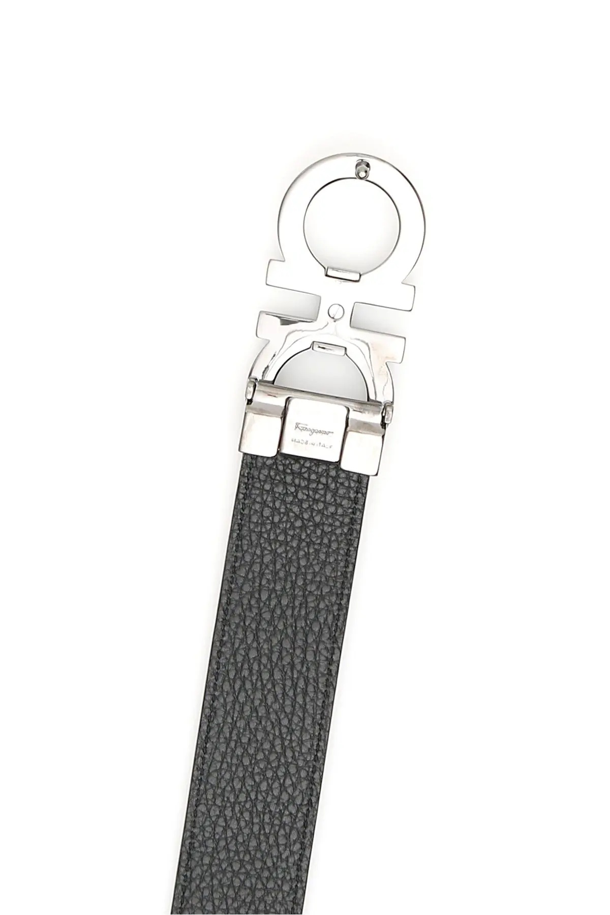 Ferragamo Double-sided Belt In Gray