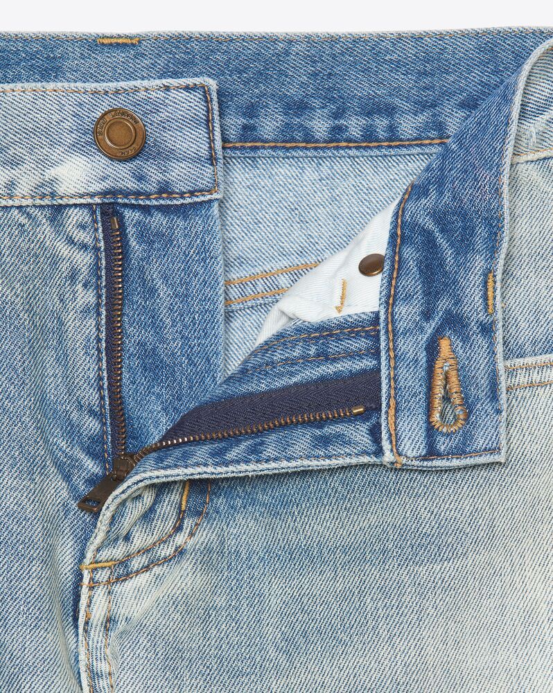 Saint Laurent Mid-rise Slim-fit Jeans In Blue