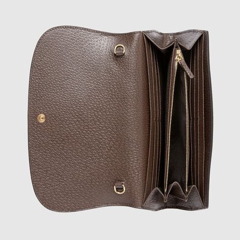 Gucci Blondie Continental Chain Wallet In Nude
