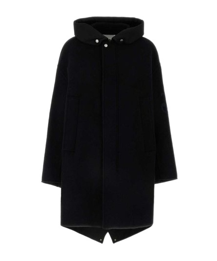 Jil Sander Wool Parka In Black