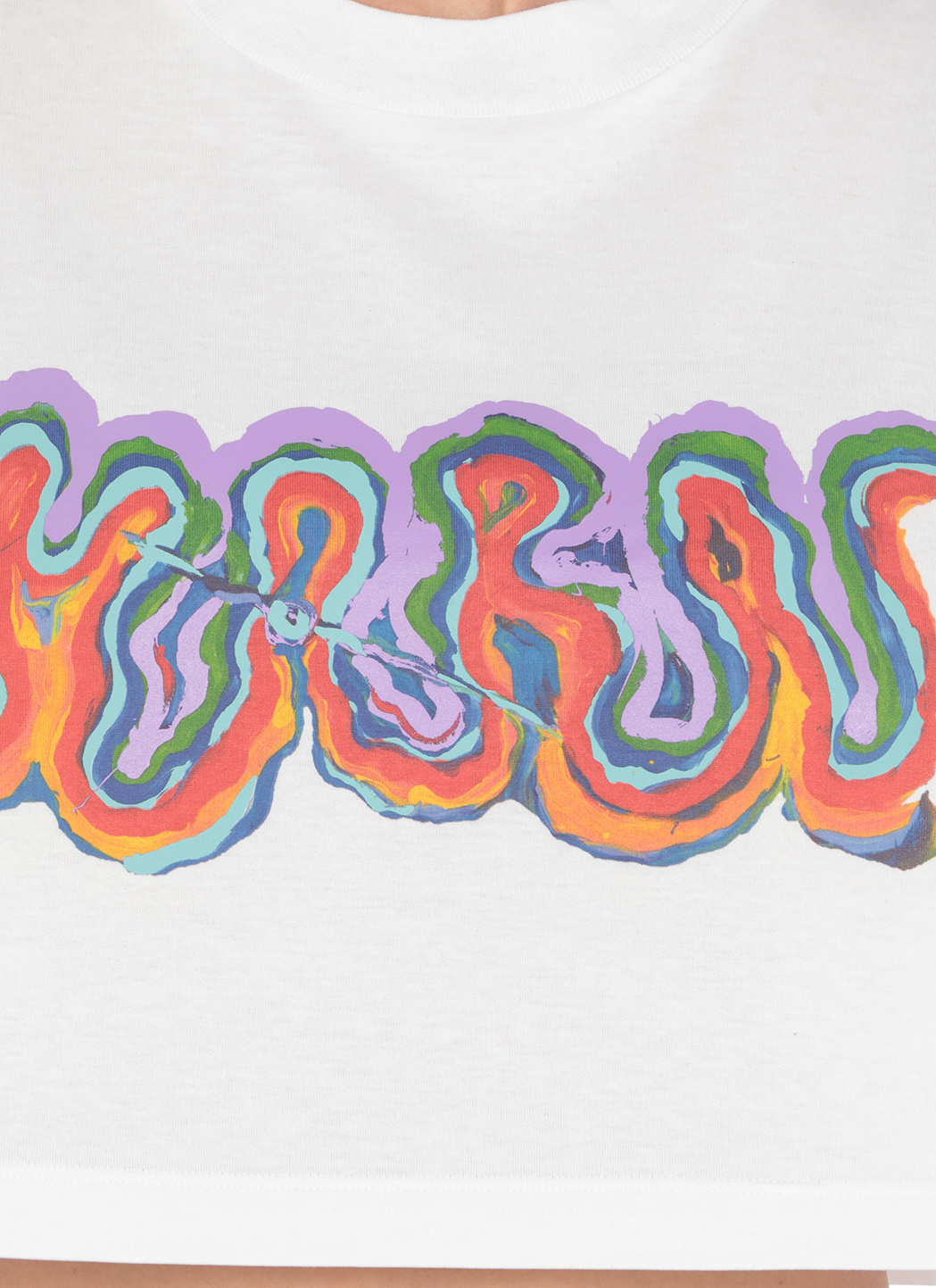 Marni Logo-print Cropped T-shirt In White
