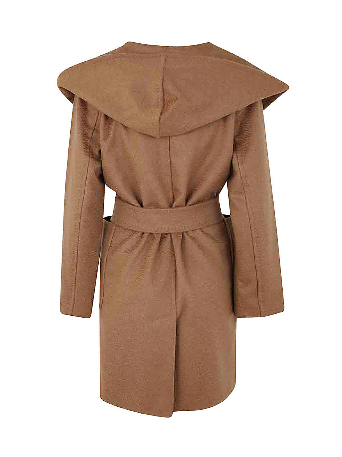 Max Mara Long-sleeved Lace-up Coat In Brown
