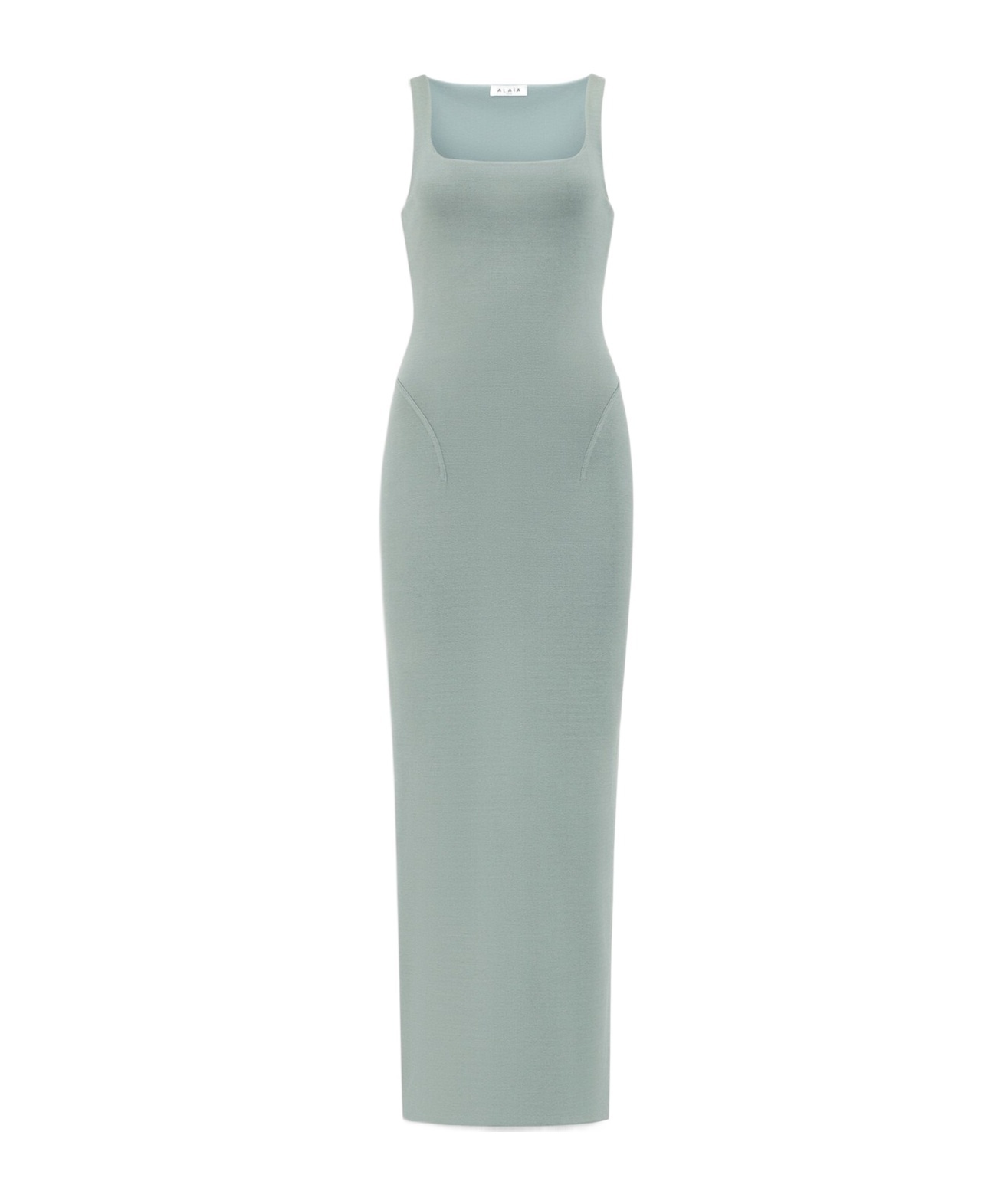 Alaïa Silk Knit Bodycon Dress In Gray