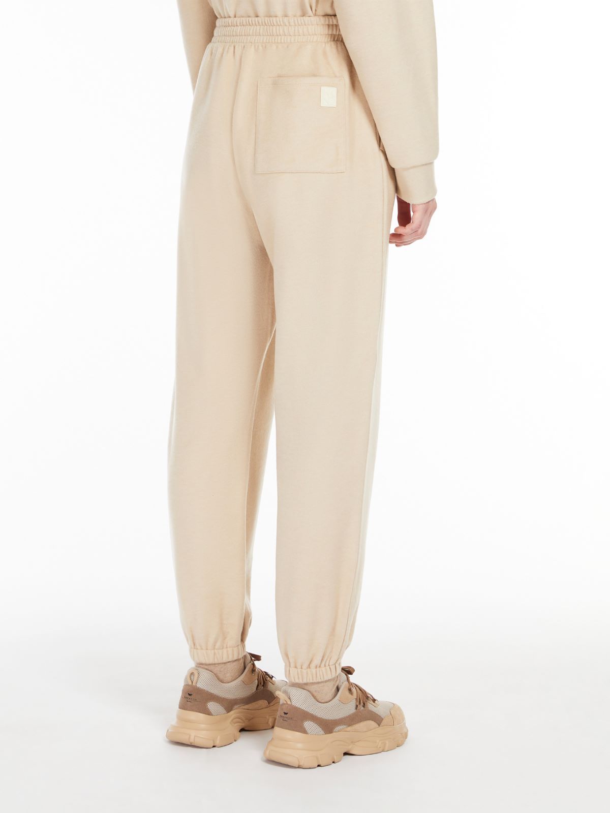 Weekend Max Mara Elis Soft Trousers In Jersey Drap In Nude