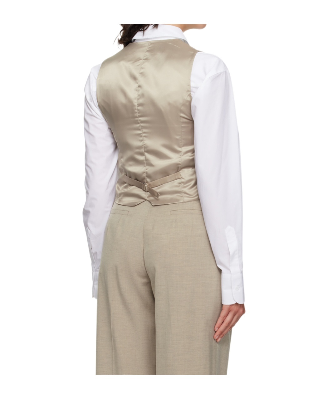 THE FRANKIE SHOP TAUPE GELSO VEST