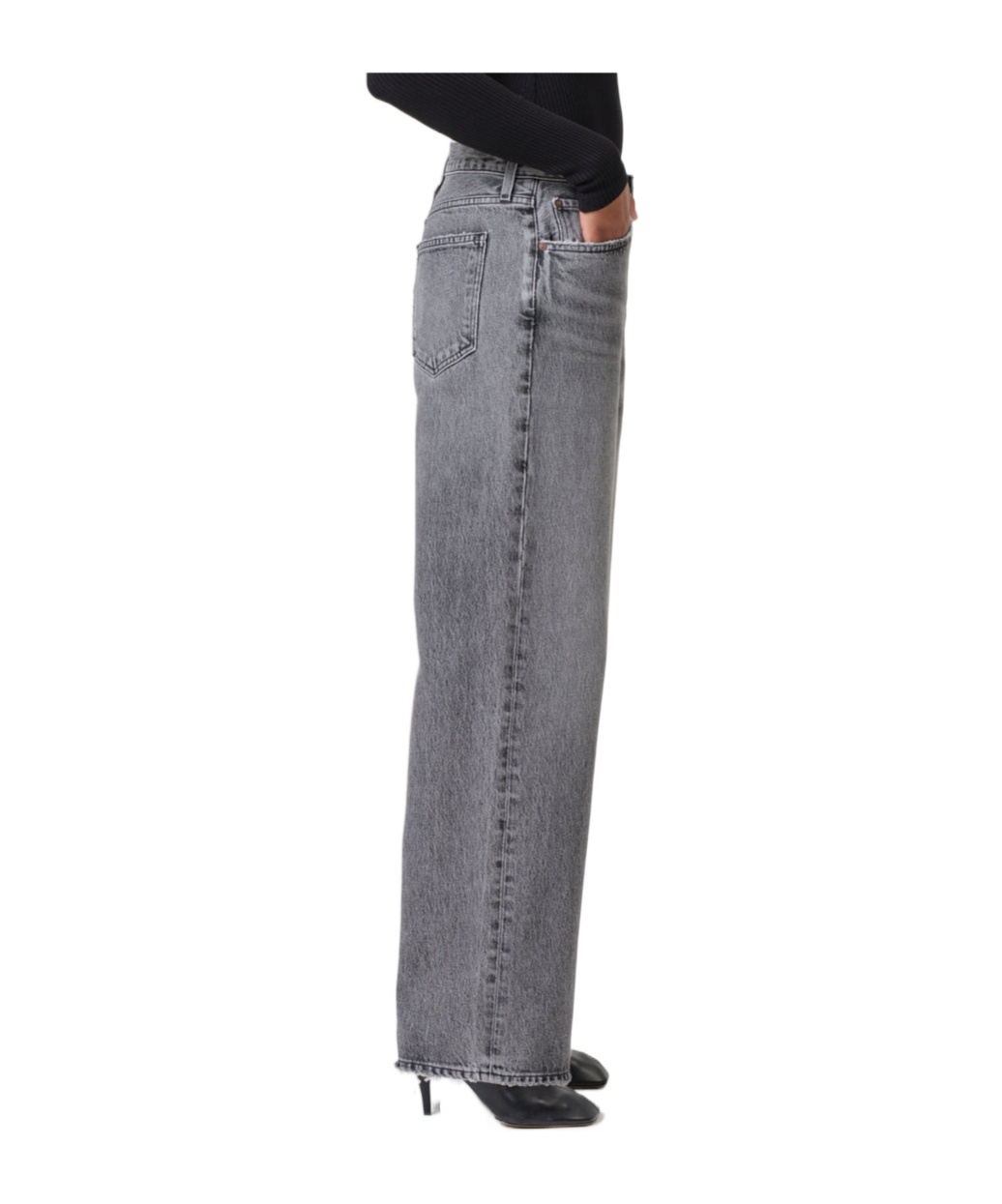 Agolde Low-rise Jeans In Gray