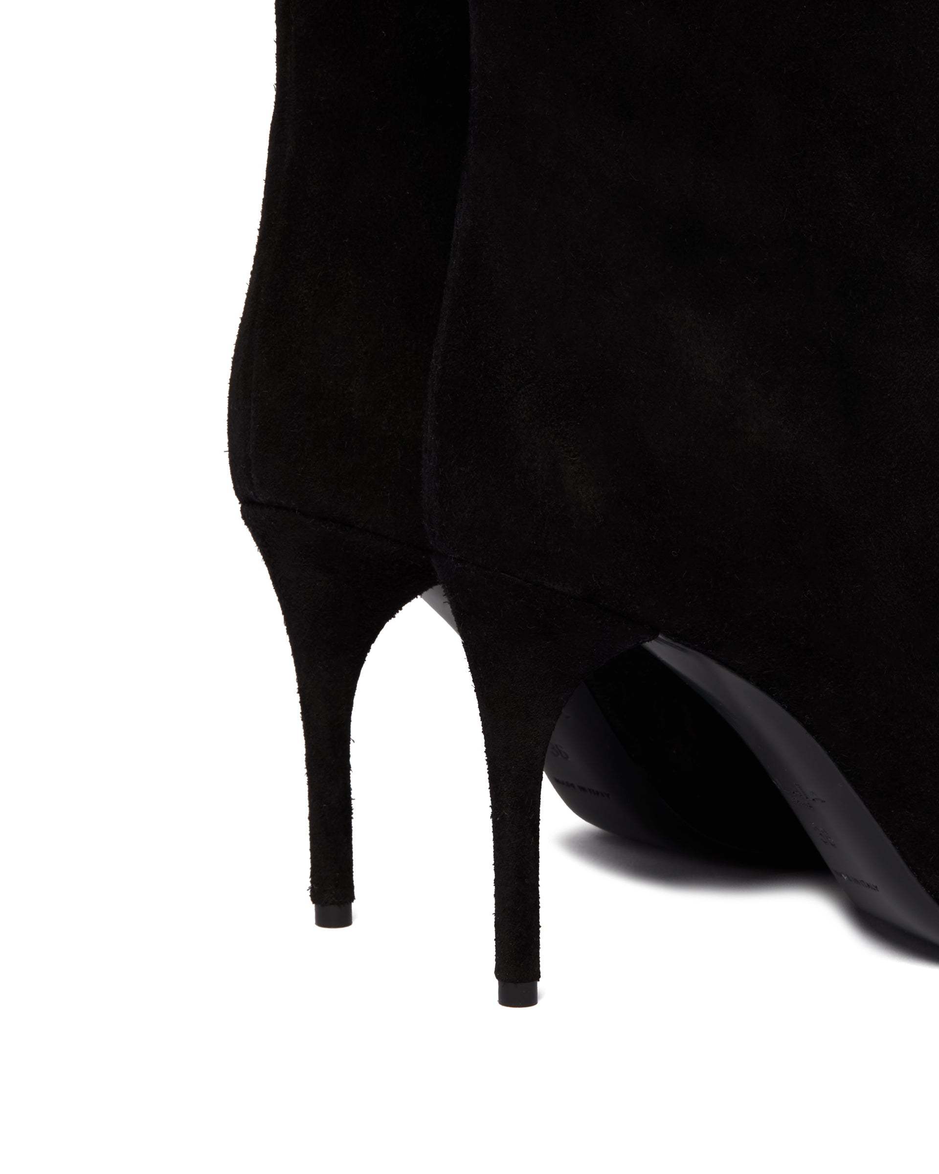 Alaïa Leather Bow Over-the-knee Boots 90 In Black