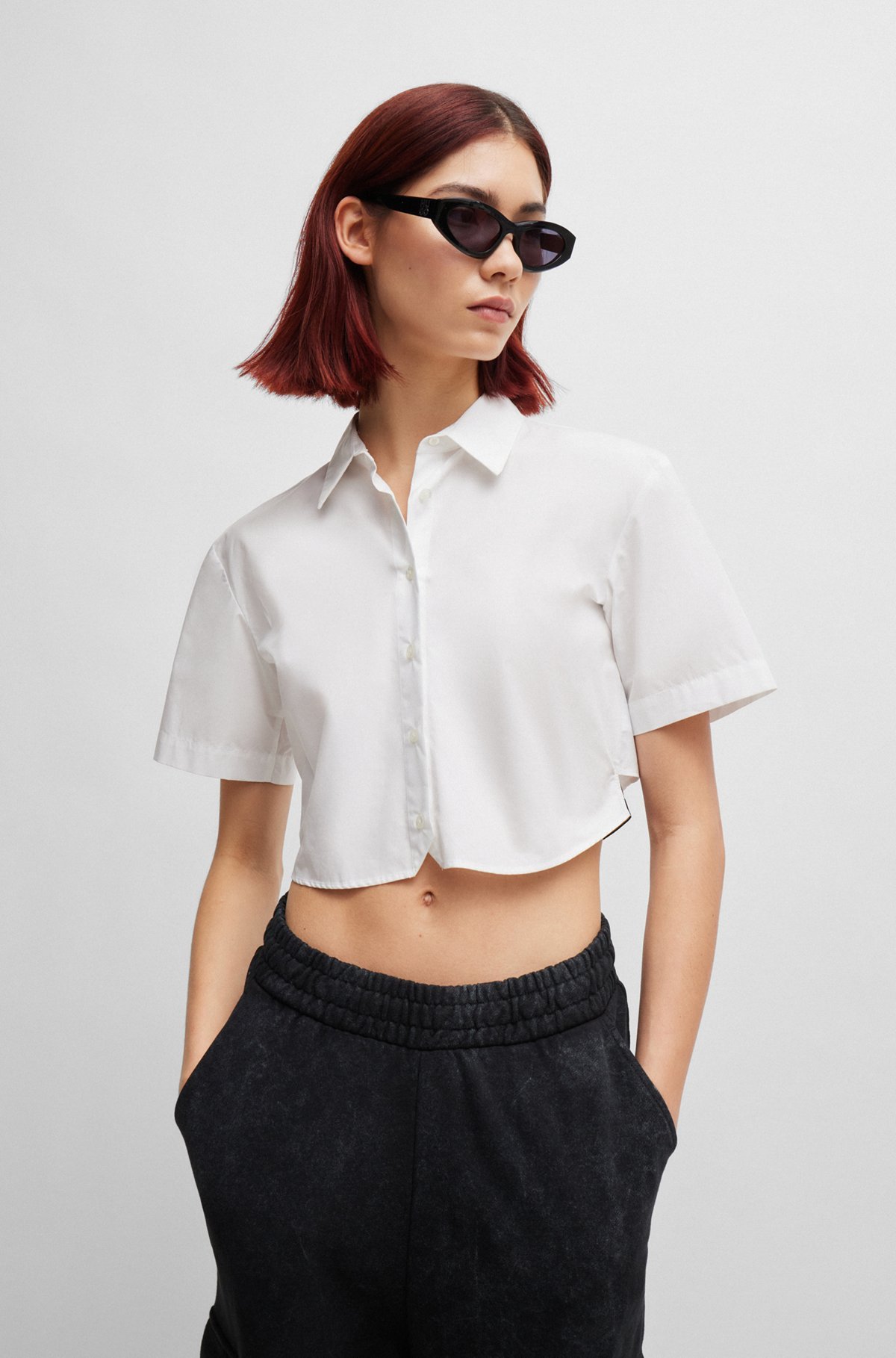 Hugo Boss A Short Sleeved Shirt In White