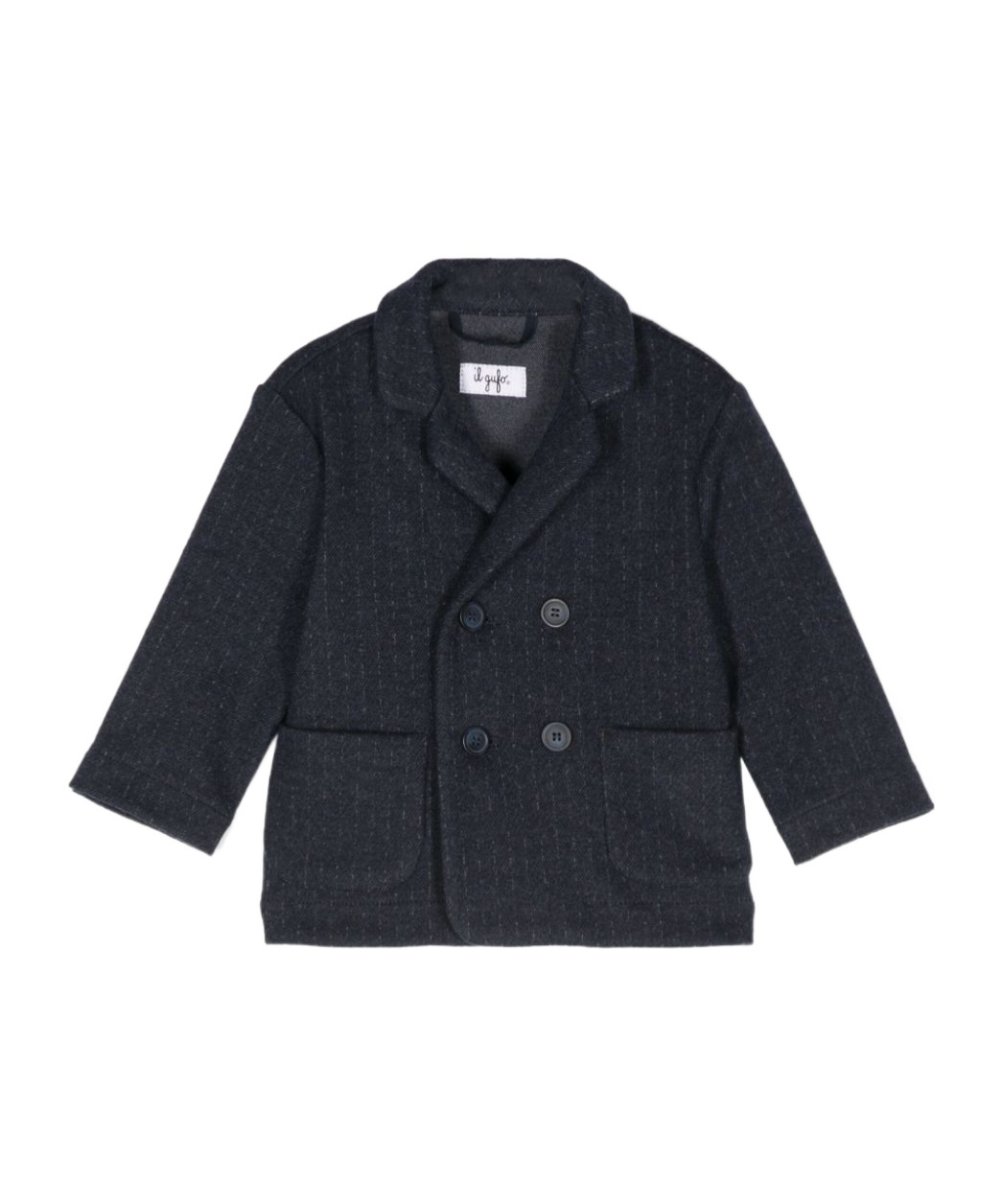 Il Gufo Pinstripe Double-breasted Blazer In Black