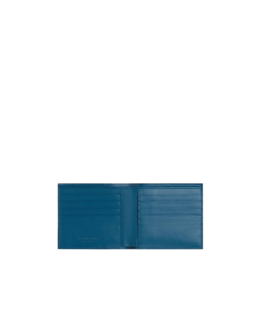 Bottega Veneta Intrecciato Slim Bi-fold Wallet In Gray