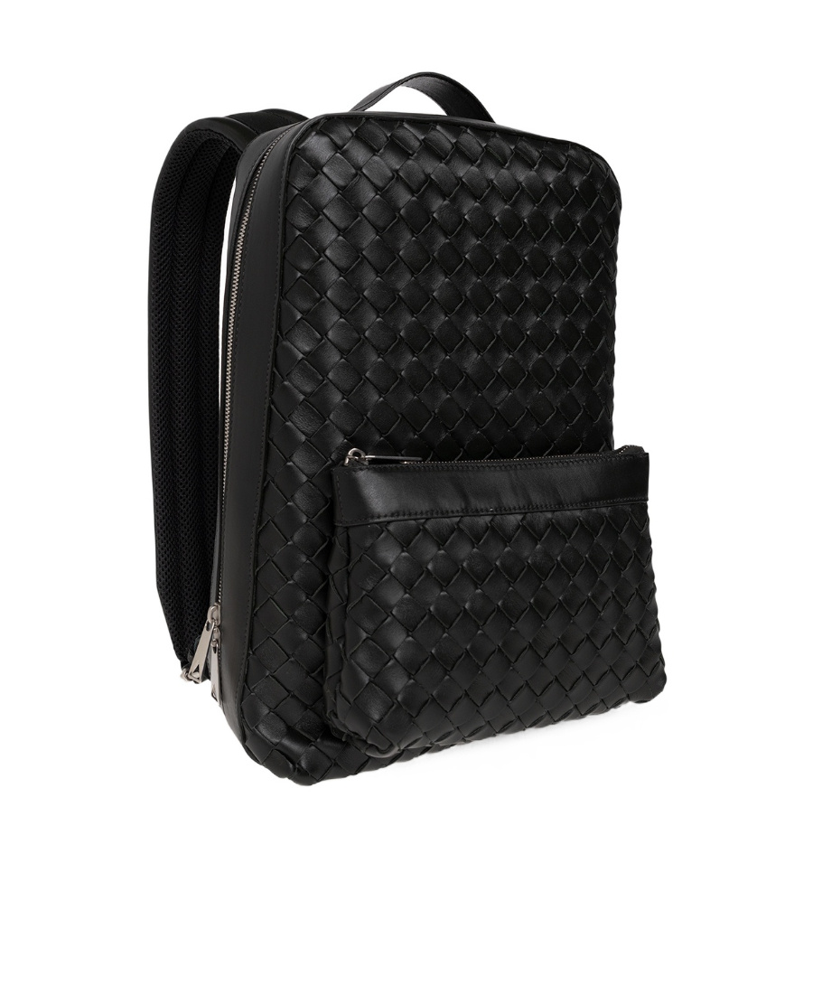 Bottega Veneta Braided Backpack In Black