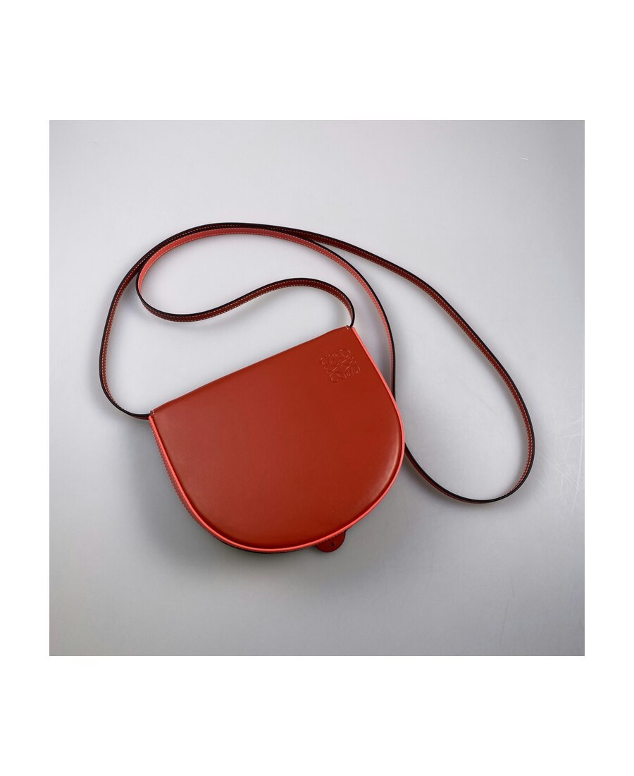 Loewe Heel Duo Crossbody Bag In Red