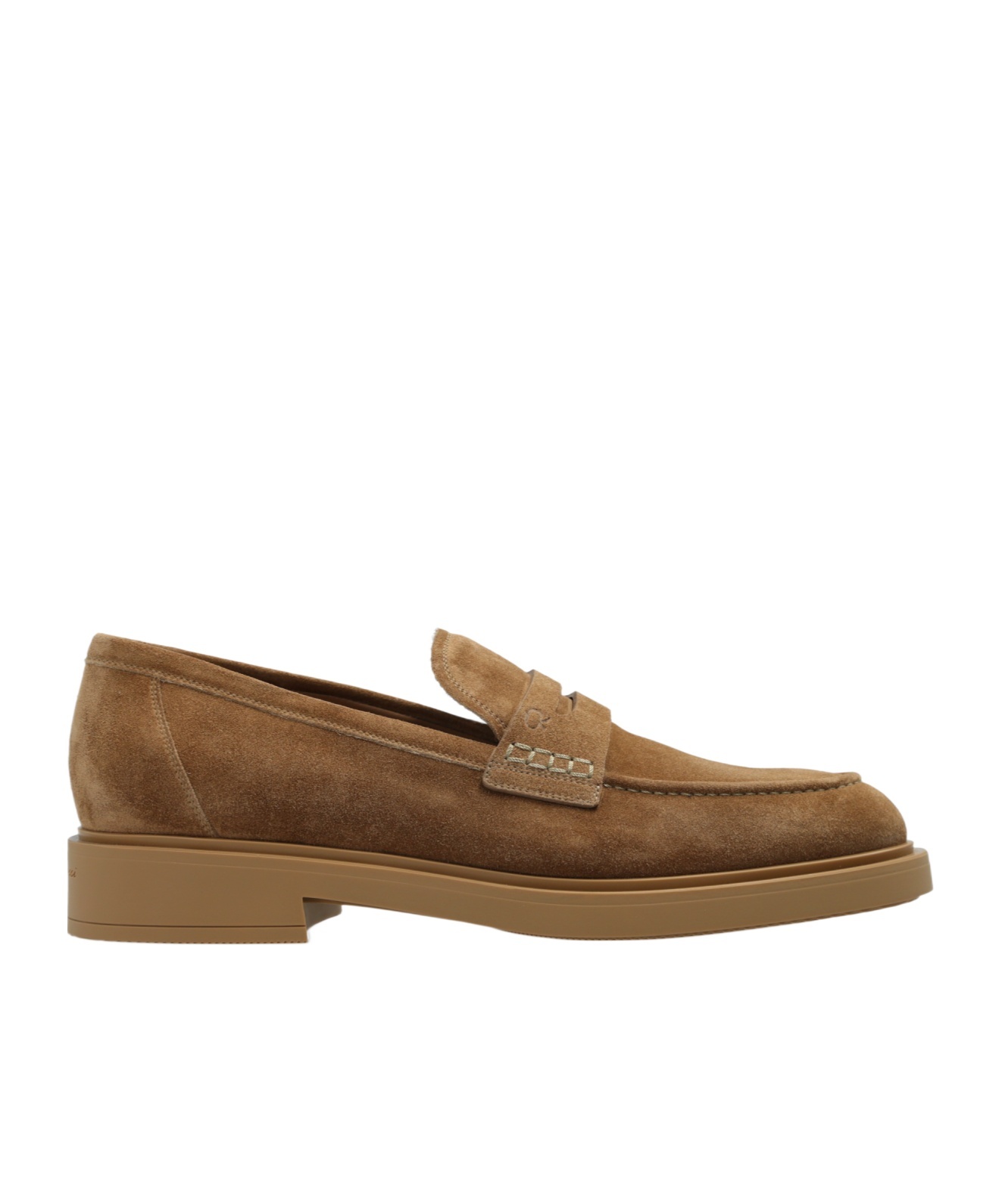 Gianvito Rossi Round-toe Loafers In Brown