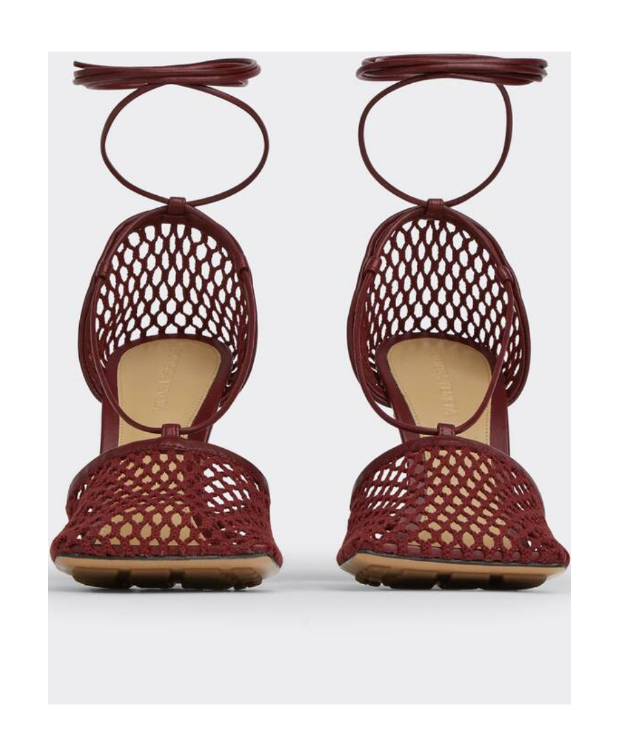 Bottega Veneta Strap-up High-heeled Sandals In Red