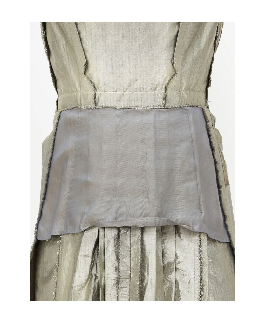 Maison Margiela Laminated Dress Dresses Silver In Gray