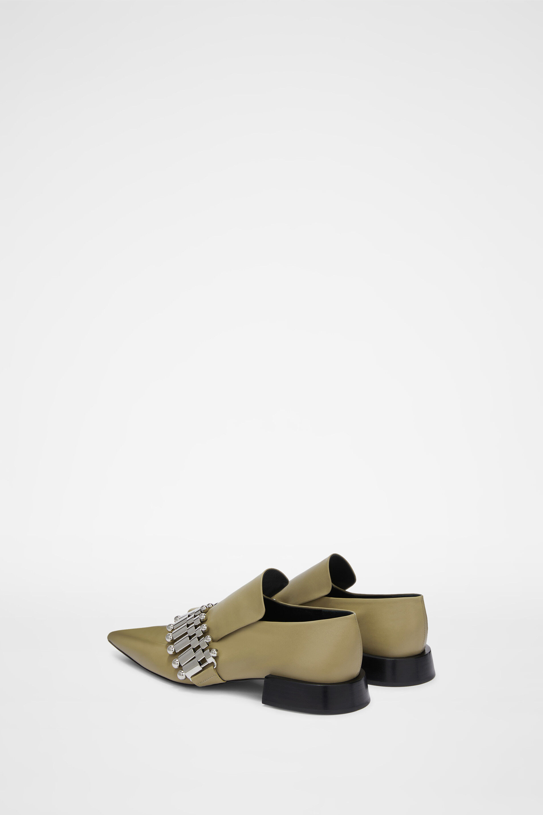 Jil Sander Pointed-toe Leather Loafers In Nude