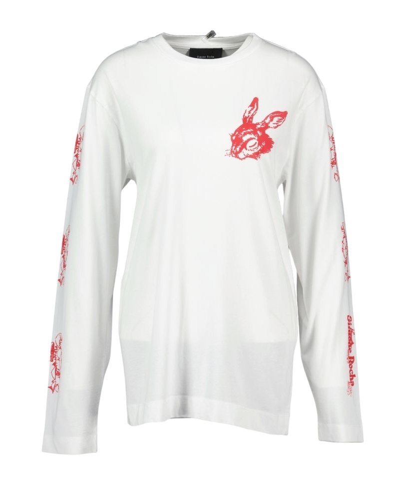 Simone Rocha Long Sleeve T-shirt In White