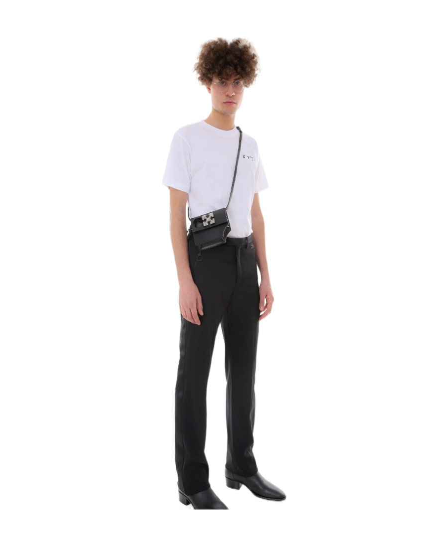 Off-white Side-stripe Tuxedo Trousers In Black