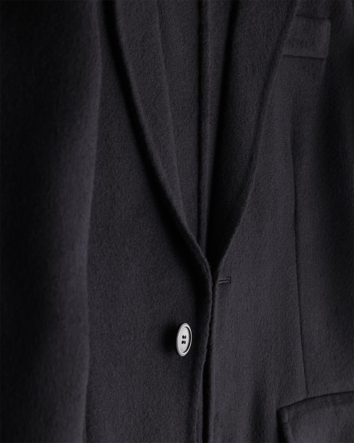Prada Single-breasted Cashmere Jacket In Black