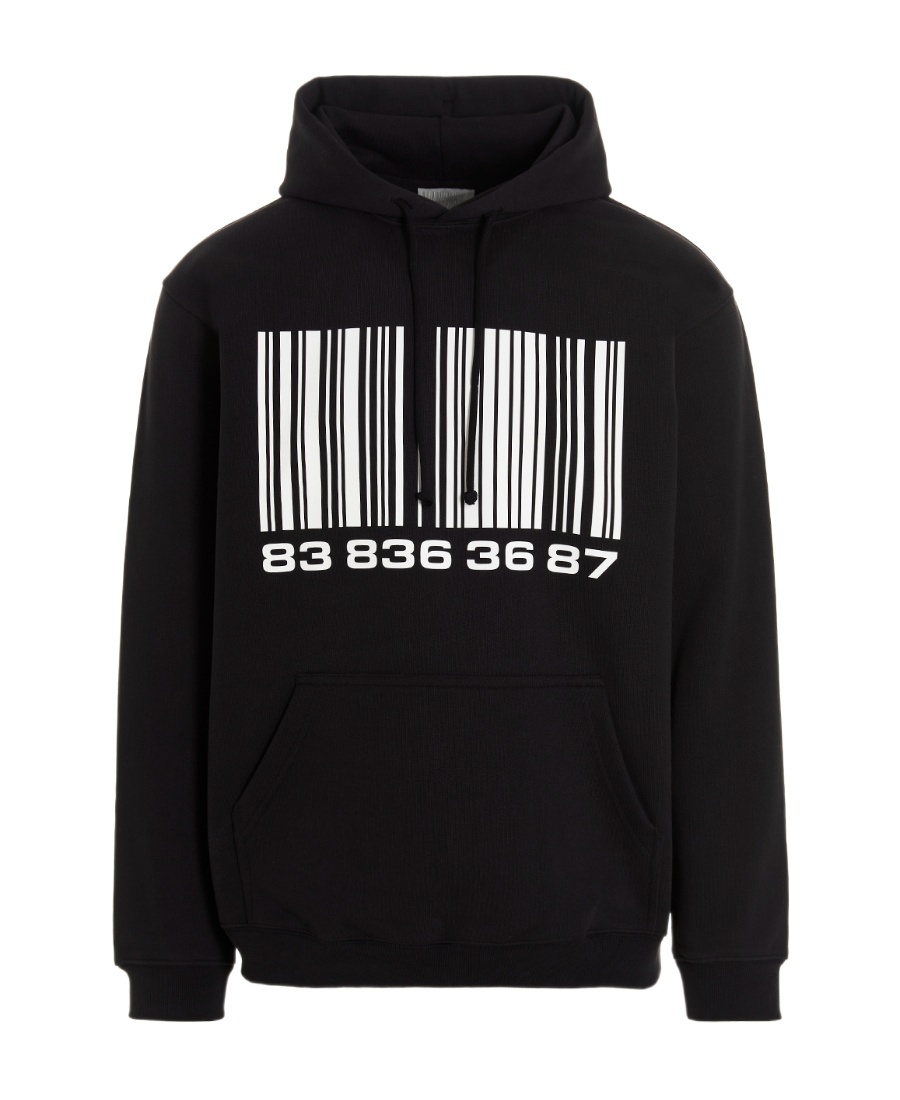 VTMNTS VTMNTS BARCODE PRINTED DRAWSTRING HOODIE 