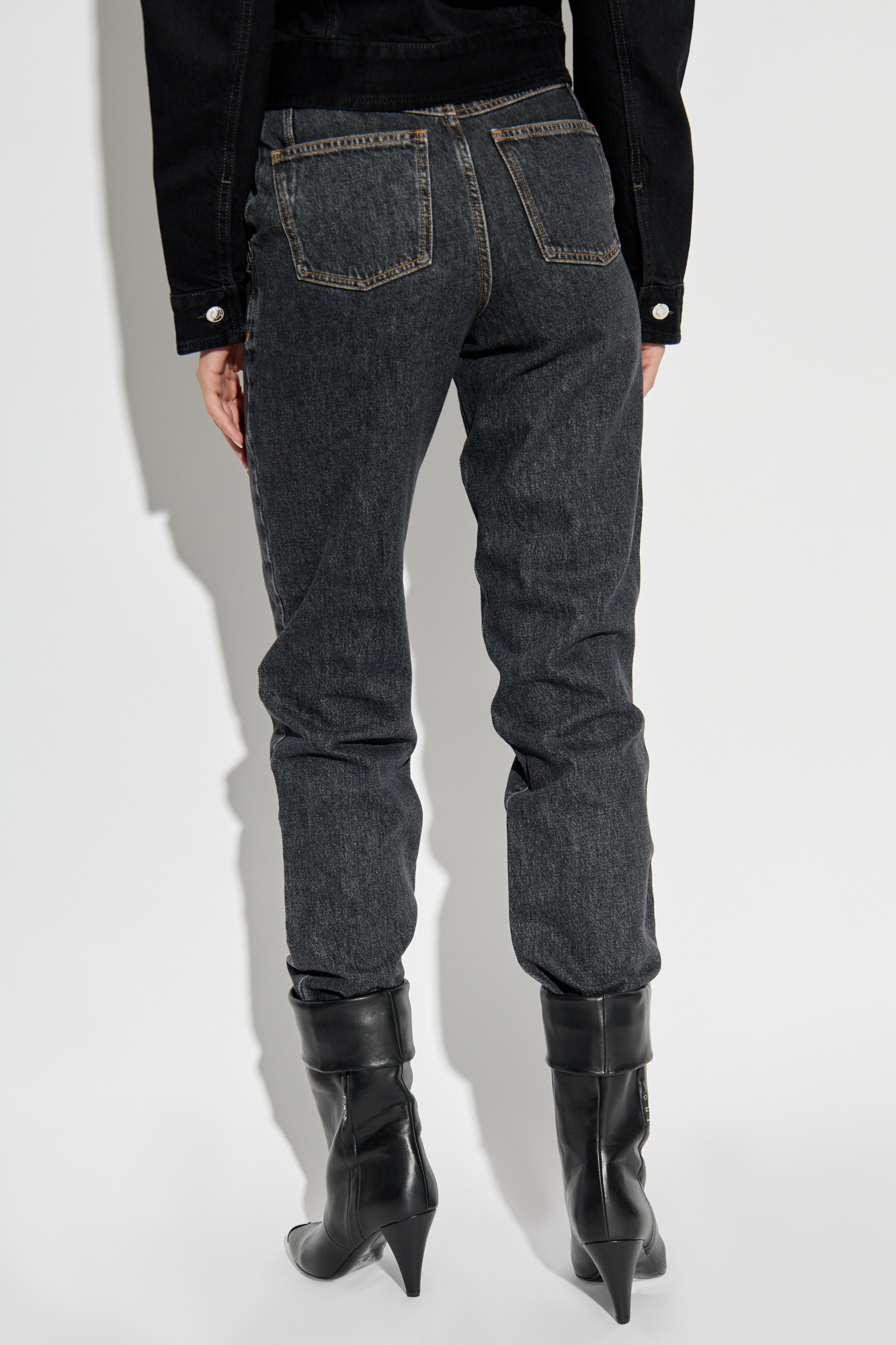 Iro Multi-pocket Denim Trousers In Black