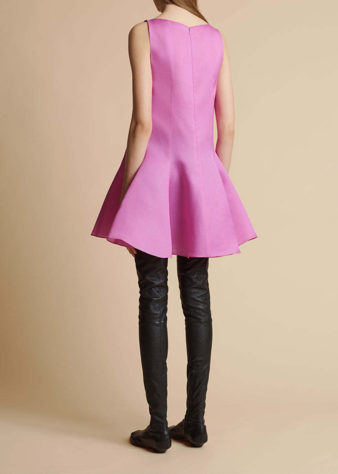 Shop Khaite Mags Mini Dress In Pink