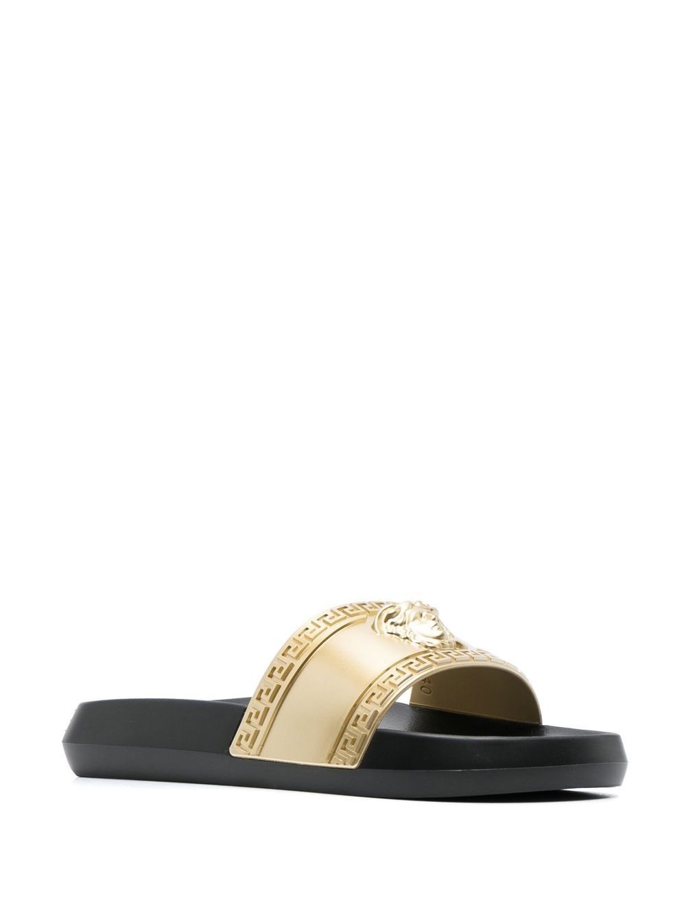Versace Medusa Head Pool Slides In Black