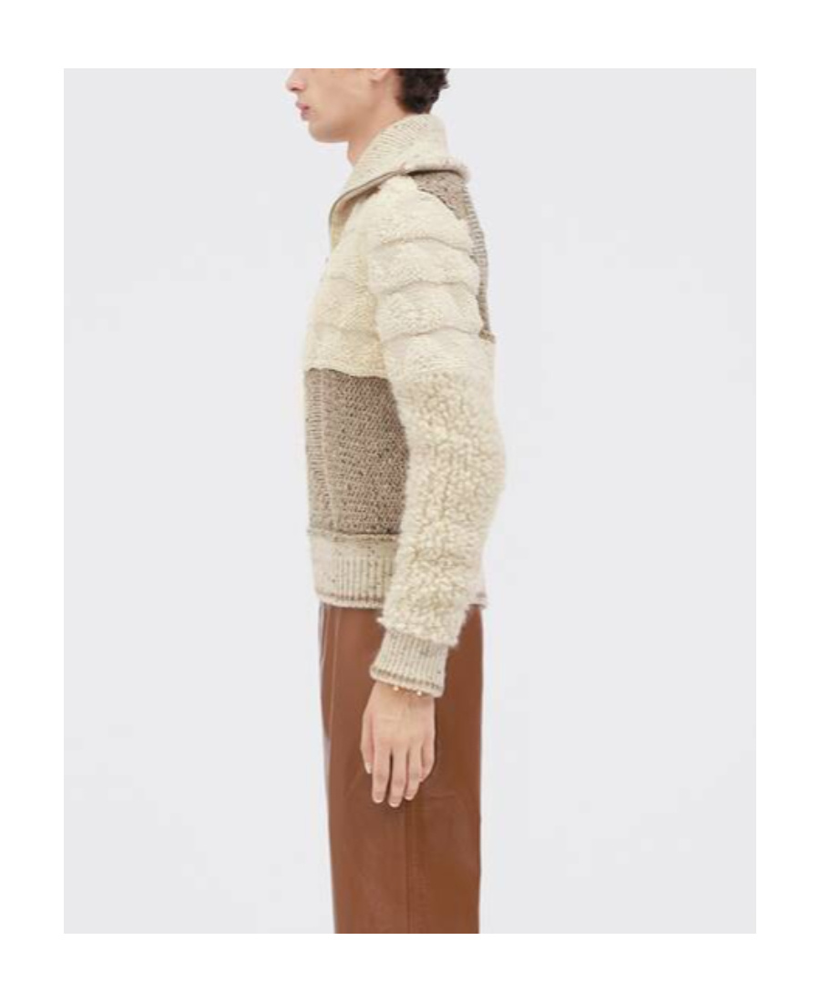 Bottega Veneta Sewn Cardigan In Nude