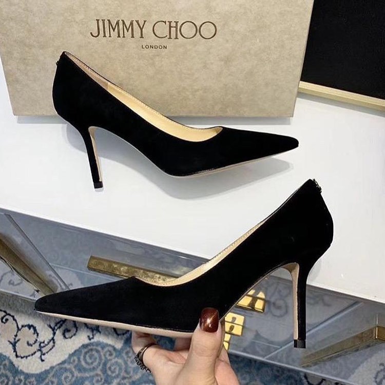Jimmy Choo Romy 85 Coffee Tonal Suede Pumps In Brown