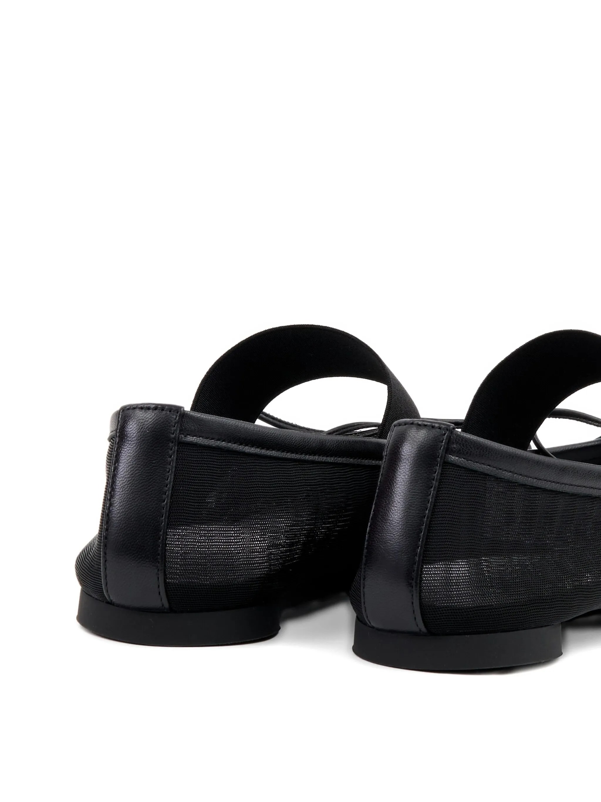 Mm6 Maison Margiela Mm6 By Maison Margiela Anatomic Numeric Ballerinas In Black