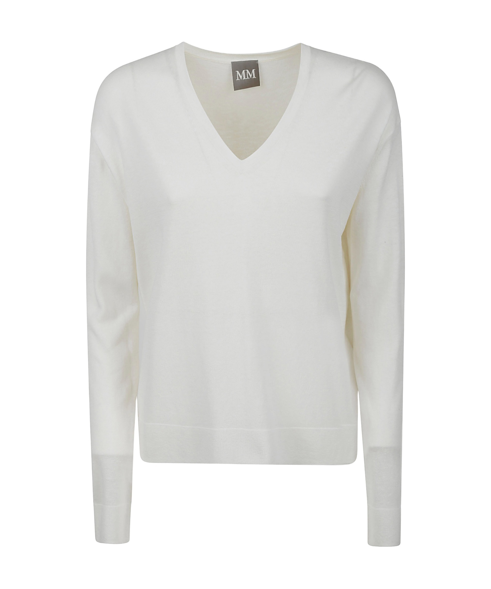 Max Mara Long-sleeved Sweater In White