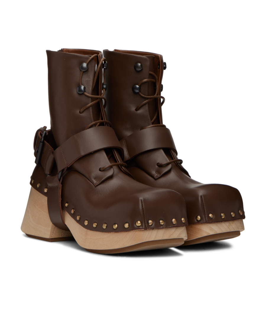 Shop Marsèll Short Riveted Boots In Black