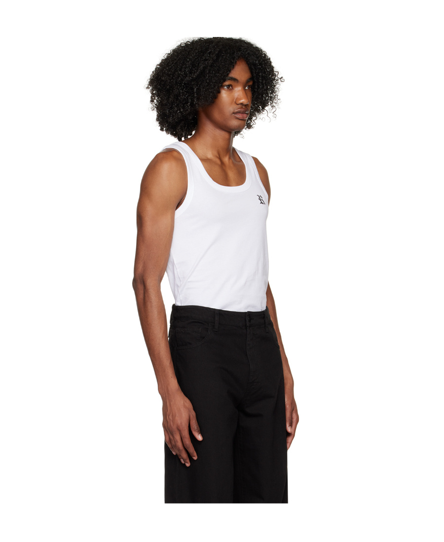 Raf Simons Jersey Vest In White
