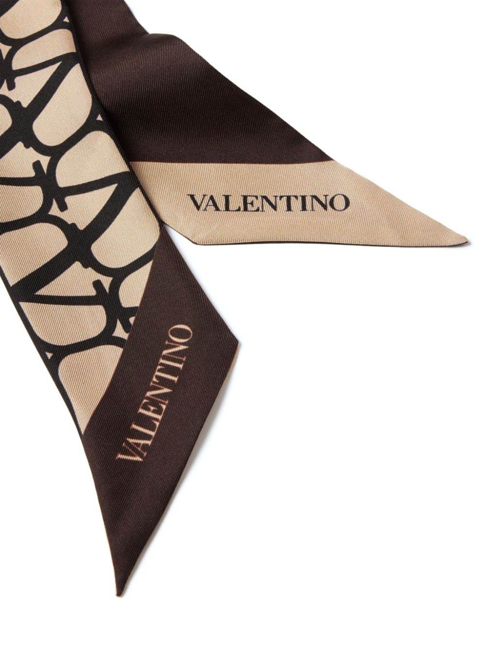 Valentino Toile Iconographe Silk Bandeau Scarf In Black