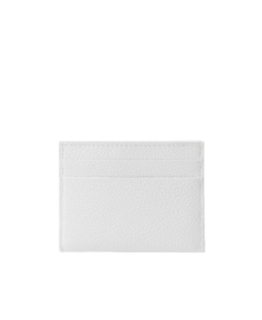Burberry Logo-plaque Leather Card Holder In White