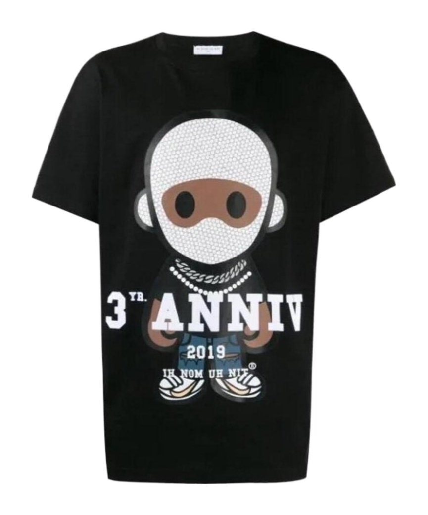 Ih Nom Uh Nit Pattern Printed T-shirt In Black