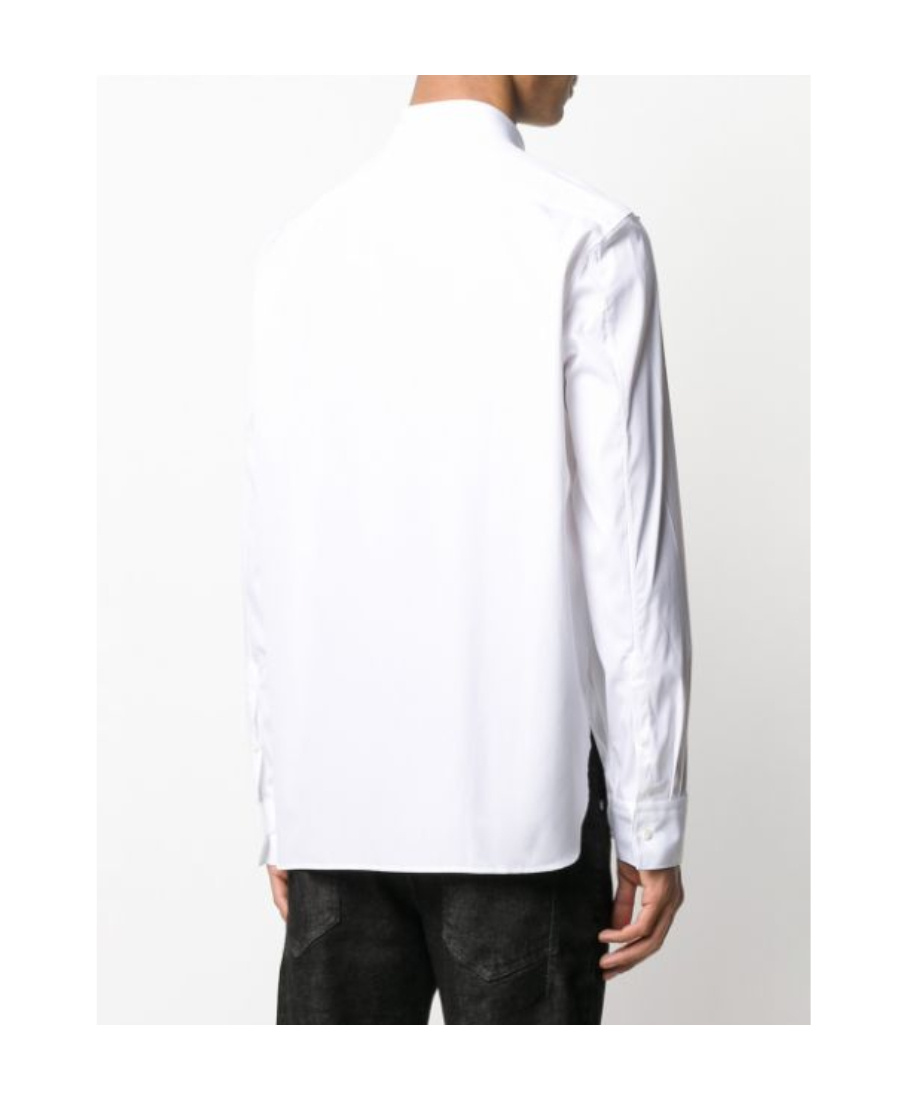 Neil Barrett Long-sleeved Lapel Shirt In White
