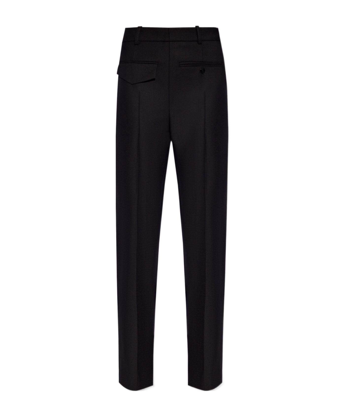 Victoria Beckham Reverse Front Tailored Trousers In Black