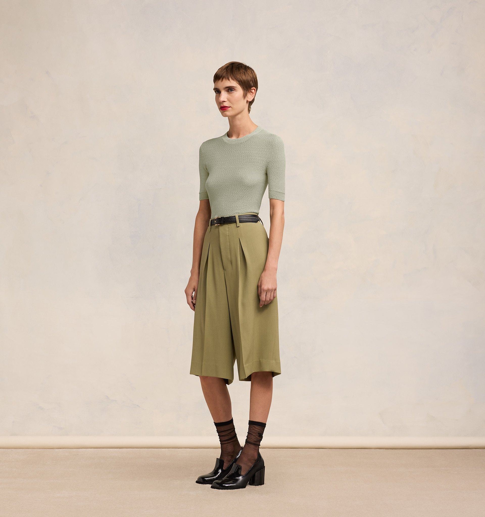 Ami Alexandre Mattiussi Round-necked T-shirt In Green
