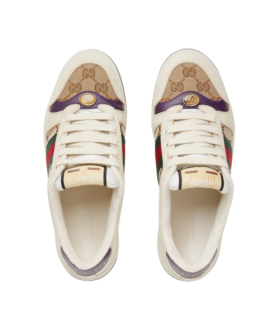 Gucci Screener Low-top Sneakers In Nude