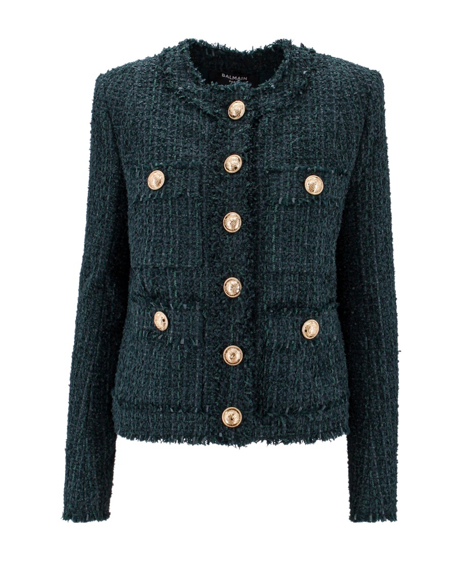 BALMAIN SINGLE-BREASTED TWEED JACKET 