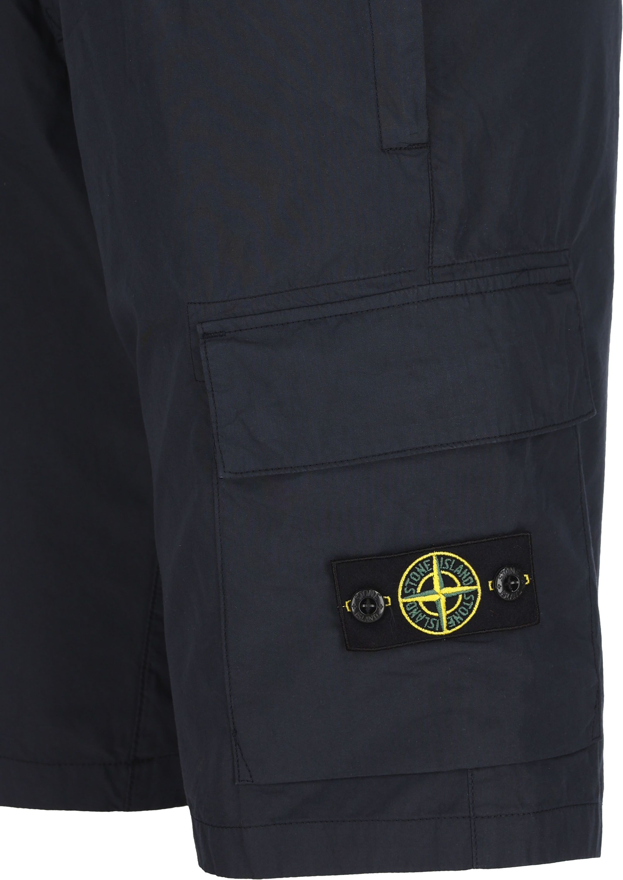 Stone Island Logo Logo Badge Shorts In Black