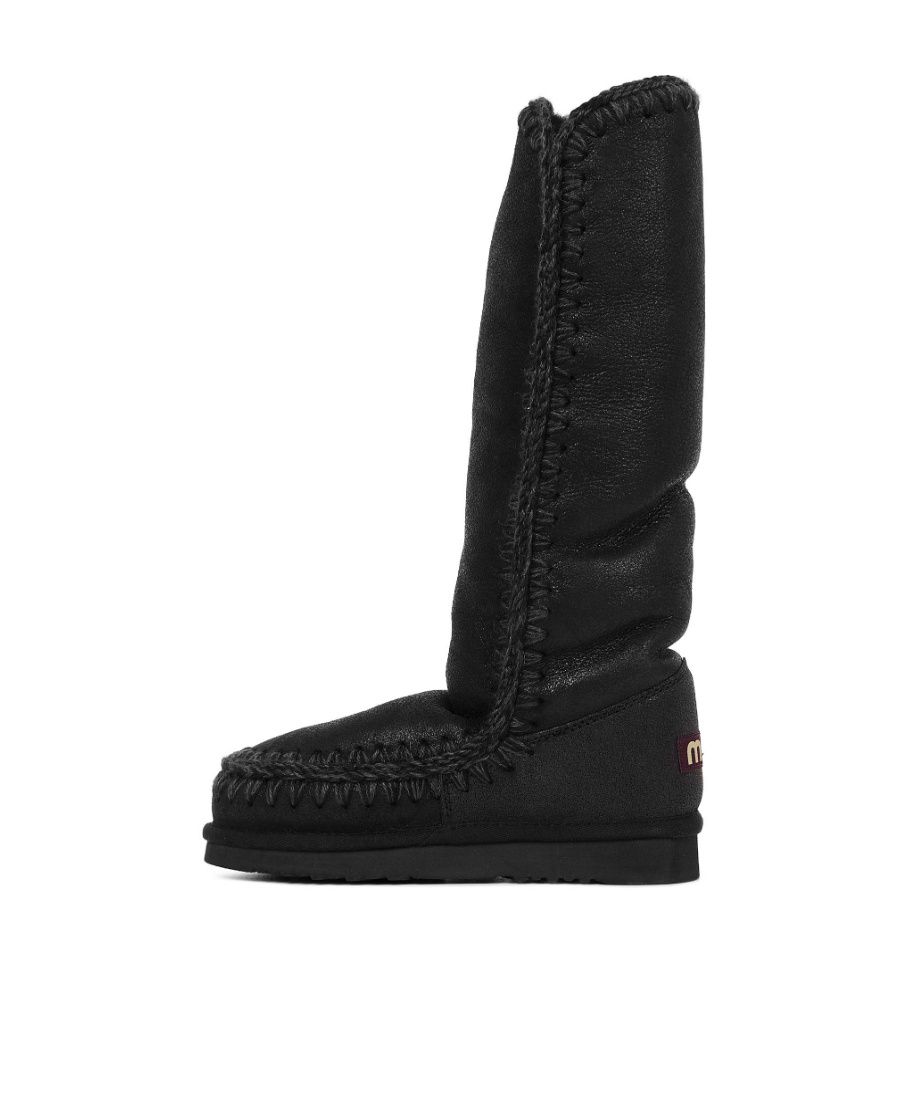 Mou Lined Interior Boots In Black