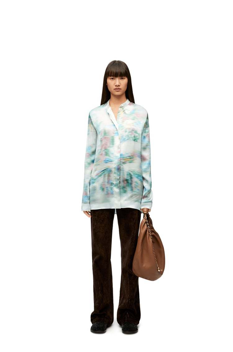 LOEWE SHIRT IN VISCOSE AND SILK