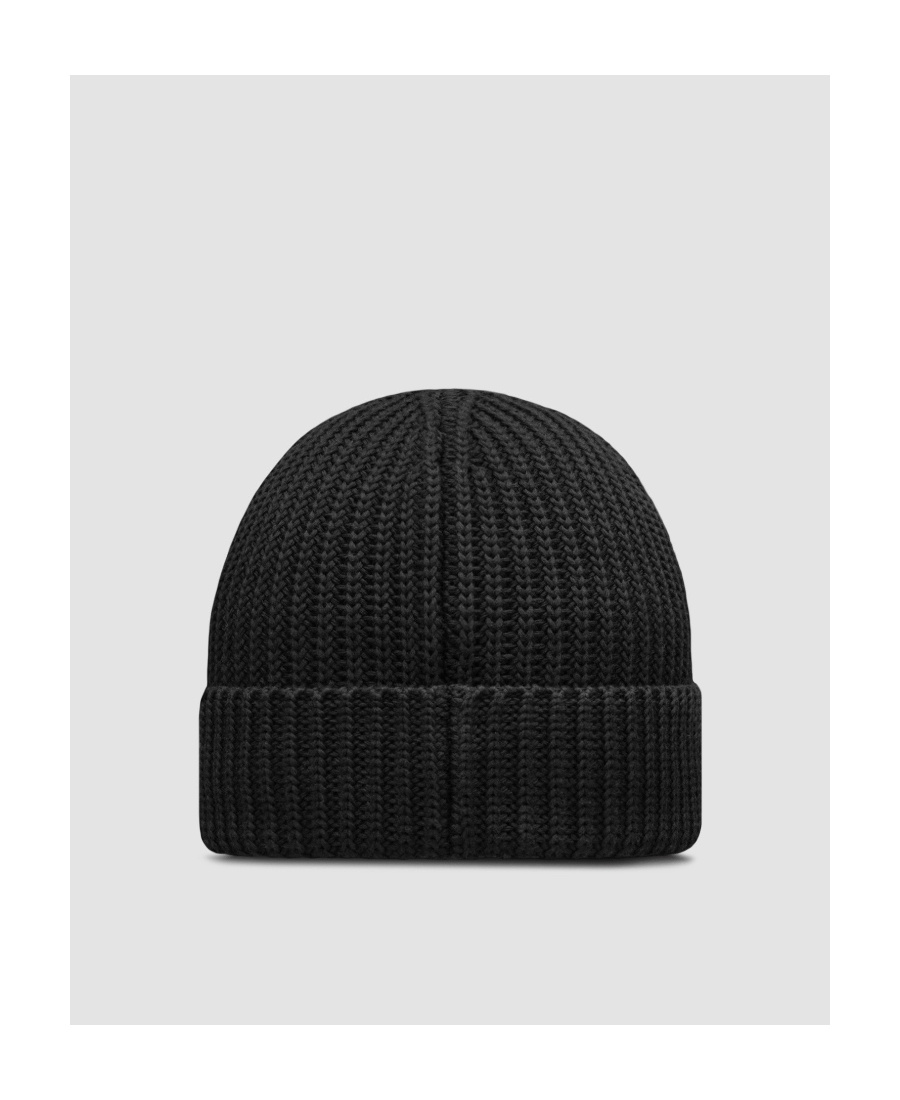 Moncler Knitted Hat Without Brim In Black
