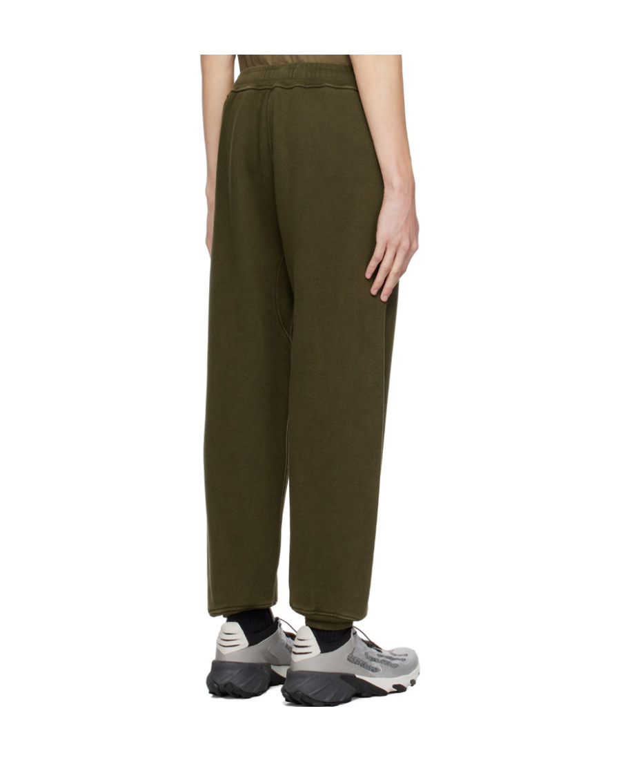 Stone Island Compass-patch Cotton Track Pants In Green