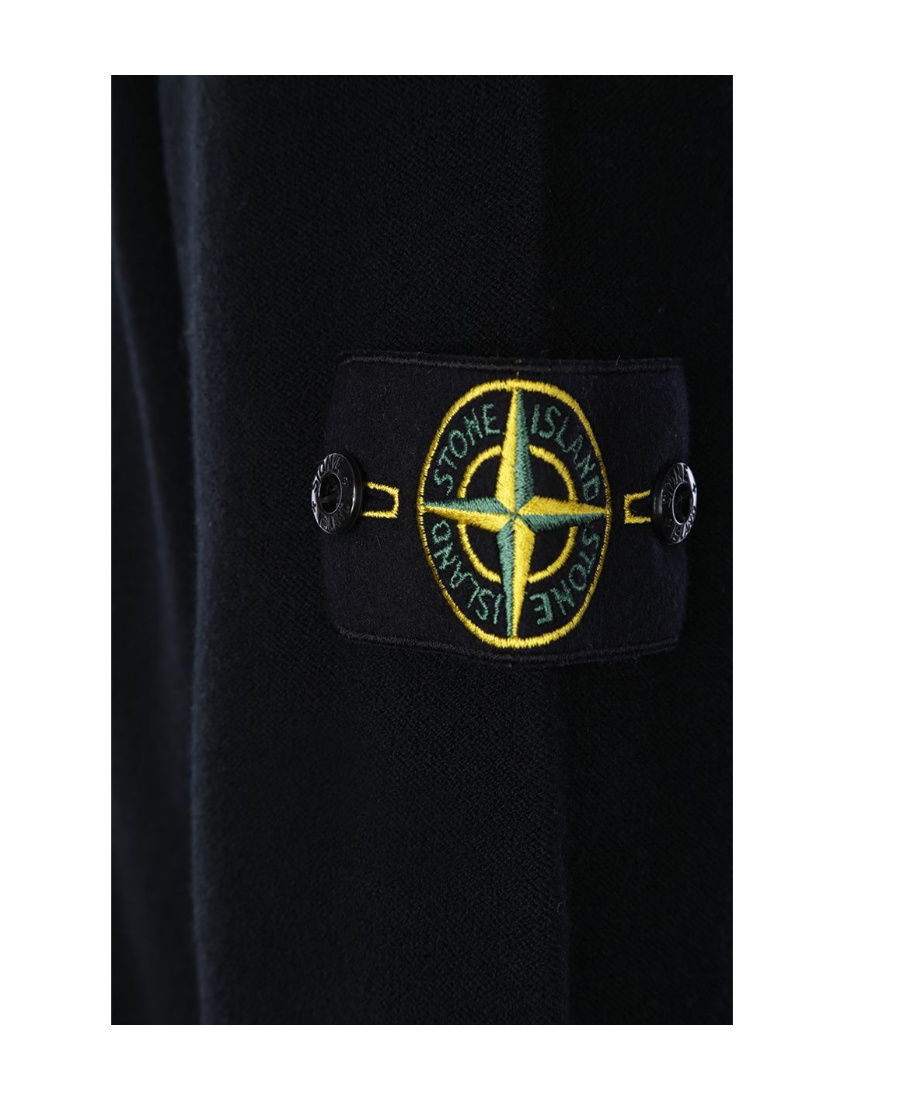 Shop Stone Island Compass-patch Crewneck Jumper In Black