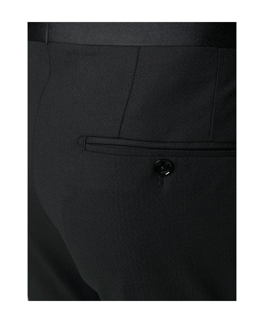 Tagliatore Single-breasted Black Suit With Notched Lapels