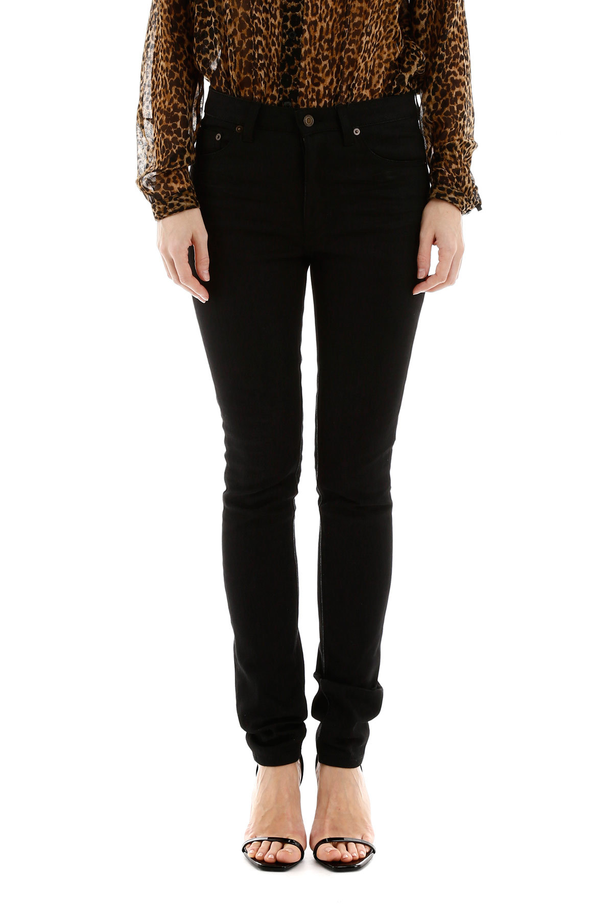 SAINT LAURENT MID-RISE SKINNY JEANS