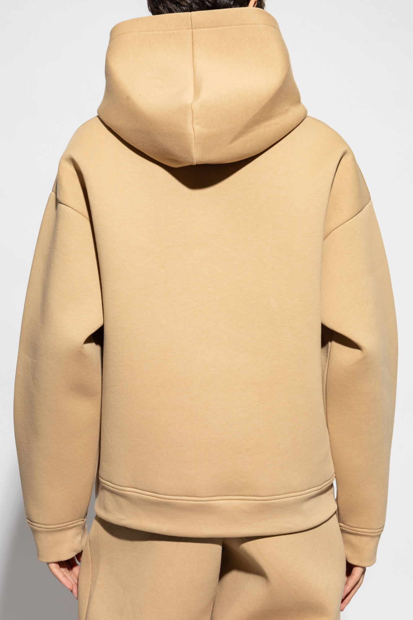 Dsquared2 Logo-embossed Cotton Hoodie In Nude